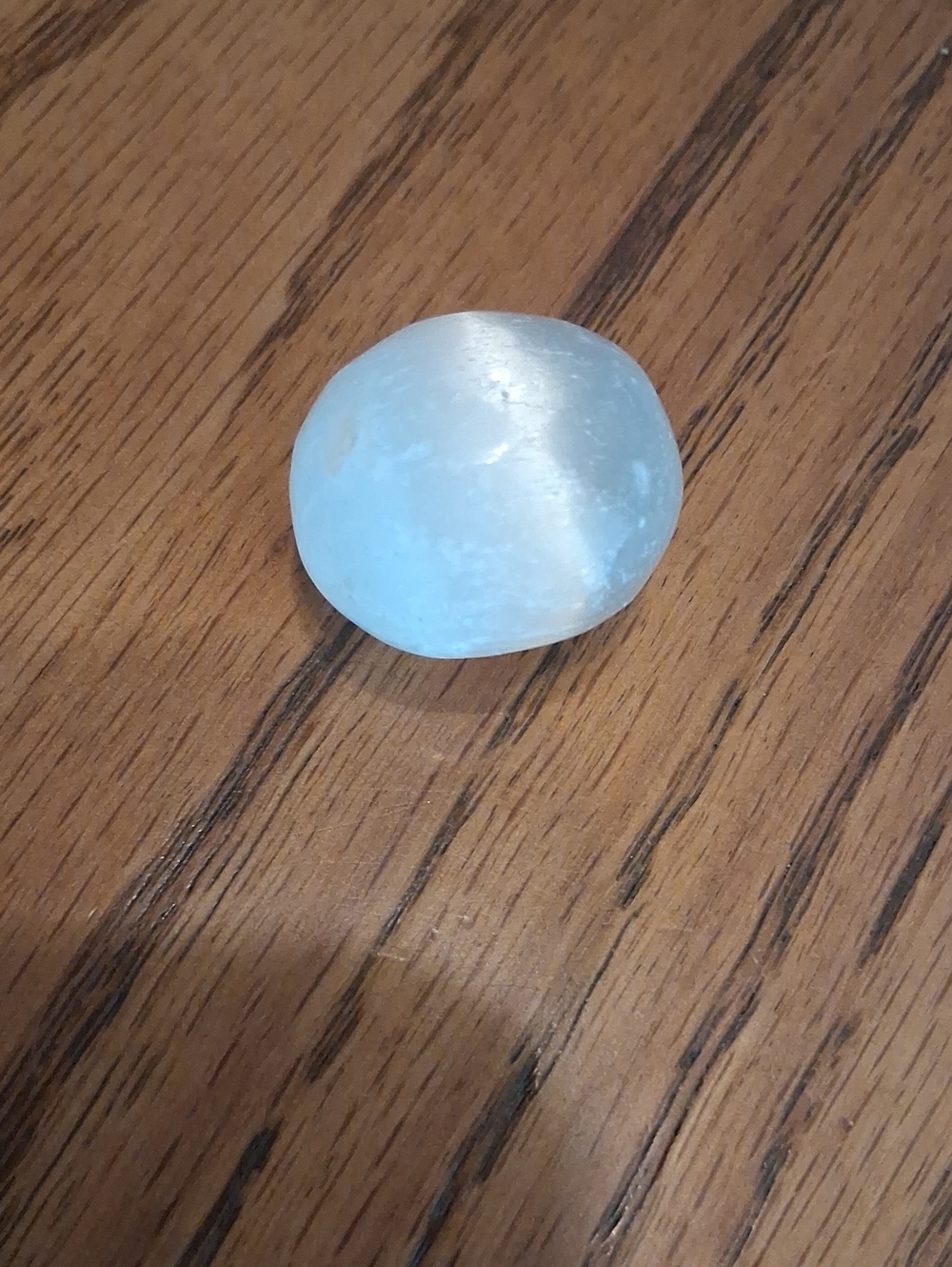 Selenite White Palm Stone